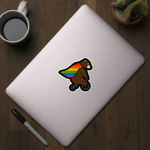 Bear Rainbow Flag Hero Bear Gay Pride by creative